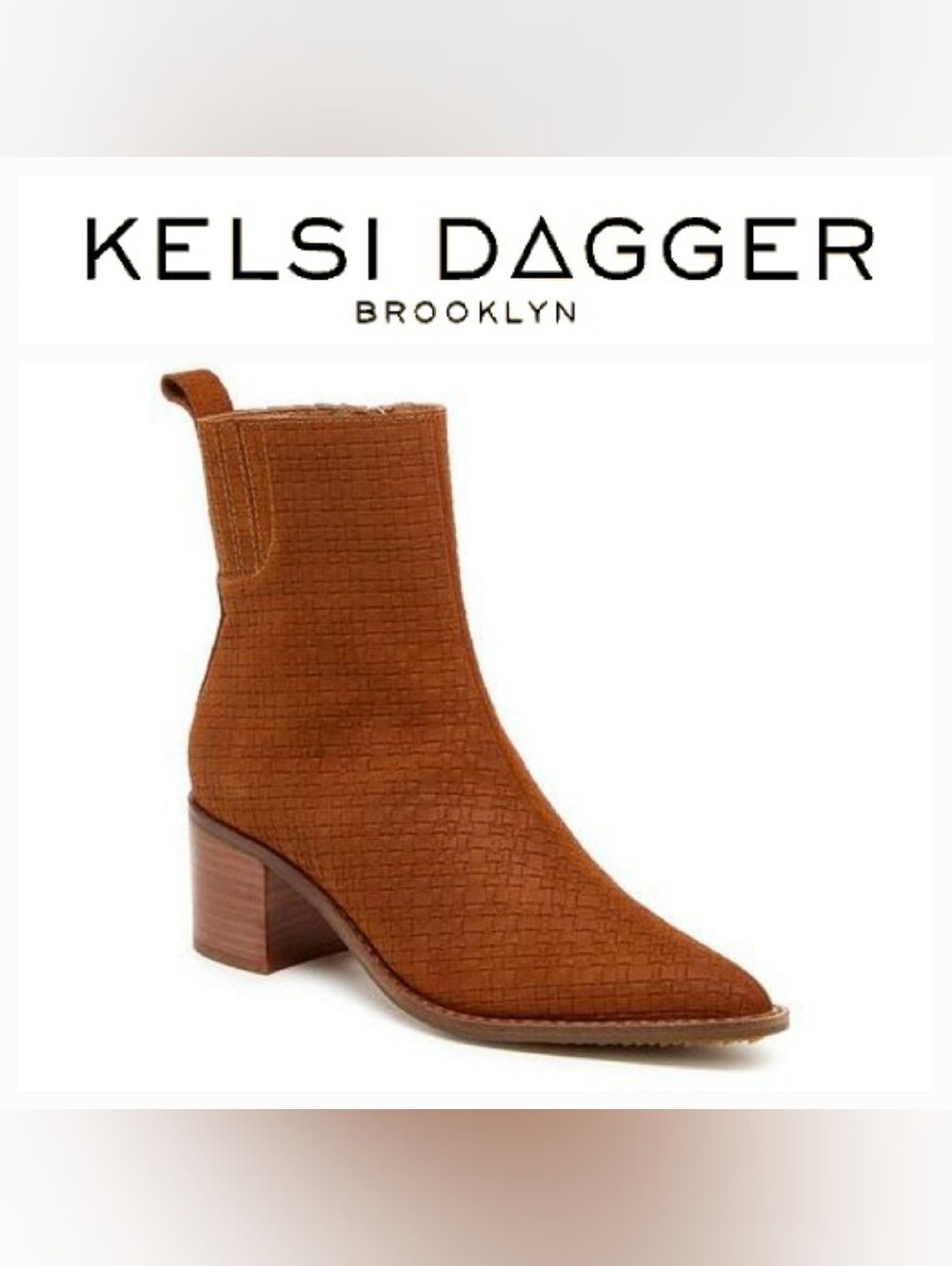 Kelsi Dagger Milly Pointed Toe Bootie Caramel Sz 10 FallAesthetic BohoChic